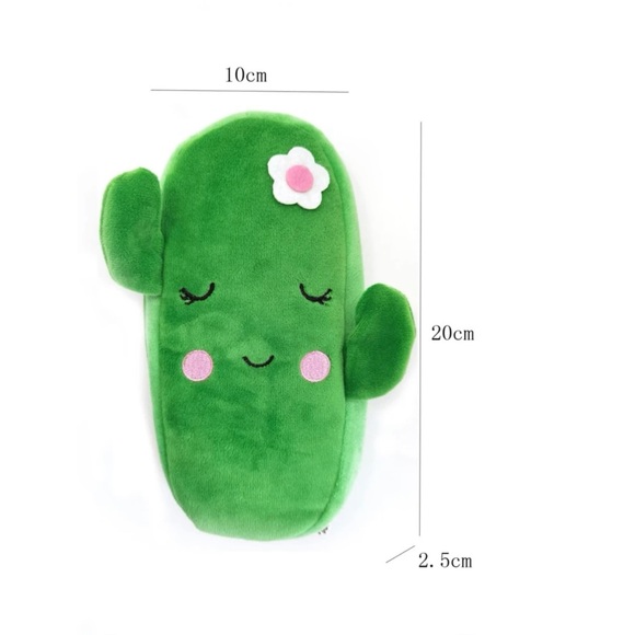 Plush Cactus Bag - H 0.8 x W 3.9 x L 8.3 - Picture 2 of 3